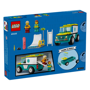 Lego Emergency Ambulance & Snowboarder 60403